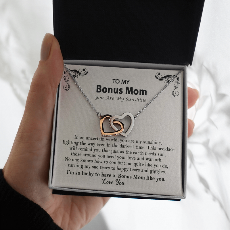 To My Bonus Mom You Are My Sunshine Necklace | Step-Mom Gift From Son | Step-Mom Gift From Daughter | Mothers Day Gift