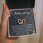 Mother and Son Connected Forever Necklace, Mother's Day Gift for Mom from Son, Mom Birthday Gift from Son, Mom Necklace, Mother's Day Gift