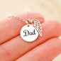 Dad remembrance wedding necklace, Gift for bride on wedding day, In memory of your dad wedding gift, Remembrance Dad of the bride