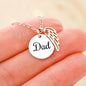 Angel Dad Remembrance Necklace, Loss of Dad Gift, Grief Gift, Sympathy Gift, Dad Memorial Gift