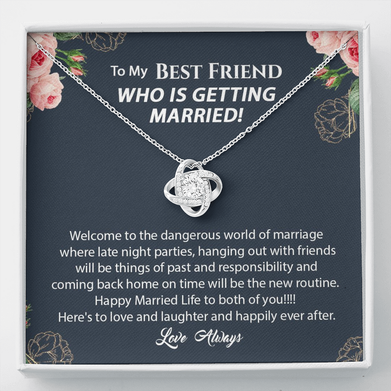 To My Best Friend Who Is Getting Married Wedding Day Gift Necklace | Best Friend of the Bride Necklace, Best Friend to Bride Gift, Bride Jewelry Gift