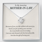 To My Amazing Mother-In-Law Love Knot Necklace Gift | Mother In Law Wedding Gift From Bride | Mother of the Groom Necklace | Future Mother in Law Wedding Gift | Sentimental Gift For Mother-In-Law