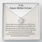 To My Future Mother-In-Law Love Knot Necklace Gift | Mother In Law Wedding Gift From Bride | Mother of the Groom Necklace | Future Mother in Law Wedding Gift | Sentimental Gift For Mother-In-LawTo My Future Mother-In-Law Love Knot Necklace Gift | Mother I
