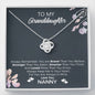 To My Granddaughter, "Always Remember" Love Knot from Nanny | Granddaughter Christmas, Birthday, Graduation Gift