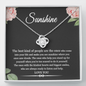 The Best Kind Of People Make You See Sunshine Love Knot Necklace | Unbiological Sister Necklace, Bonus Sister Gift | Gift for Bestie, Best Friend Gift