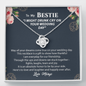 To My Bestie Wedding Day Gift Necklace | Best Friend of the Bride Necklace, Best Friend to Bride Gift, Bride Jewelry Gift