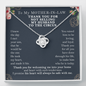 Funny Mother in Law Gift Love Knot Necklace | Mother in Law Wedding Gift, Mother of The Groom Gift, Mothers Day Gifts for Mother in Law