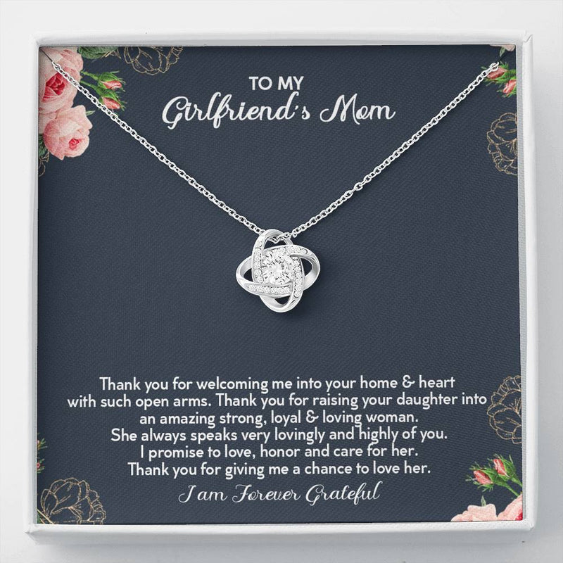 To My Girlfriend's Mom Forever Grateful Necklace Gift For Girlfriend's Mom, Girlfriend's Mom Gift, To My Girlfriend's Mom Gift,