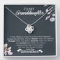 To My Granddaughter "Always Remember" Love Knot Necklace