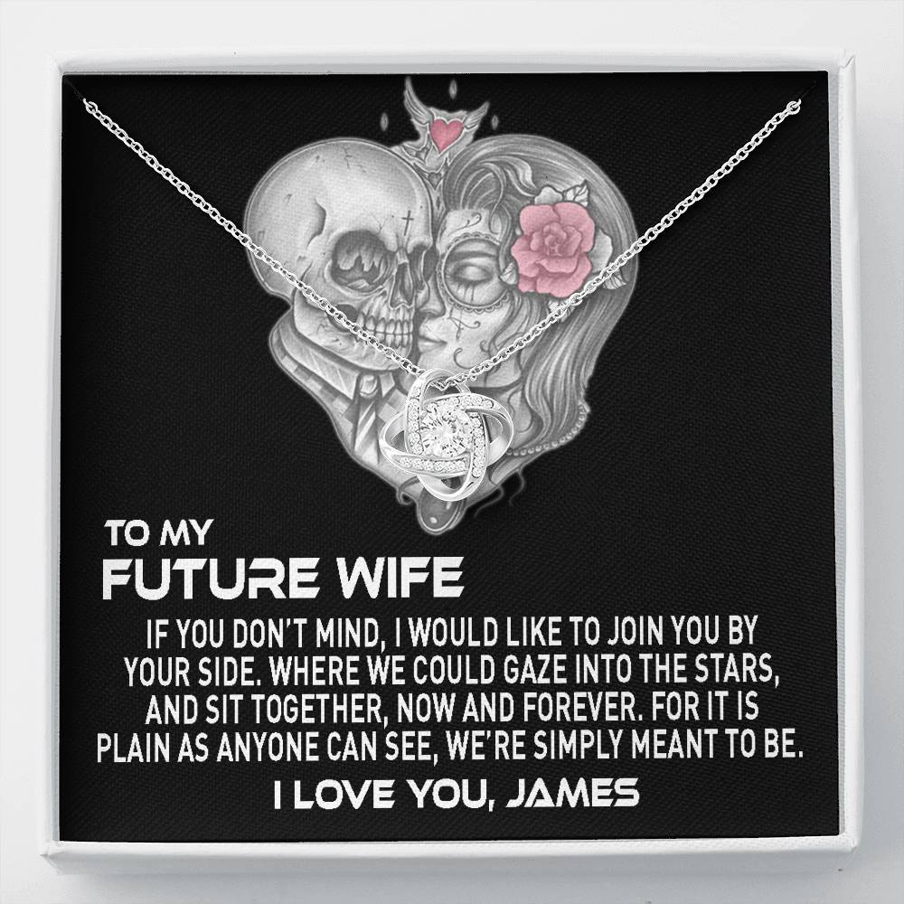 To My Future Wife, Join By Your Side Love Knot Necklace