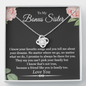To My Bonus Sister A Friend Like You Is Family Love Knot Necklace | Unbiological Sister Necklace, Bonus Sister Gift | Gift for Bestie, Best Friend Gift