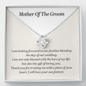 Mother Of The Groom Love Knot Necklace Gift | Mother In Law Wedding Gift From Bride | Mother of the Groom Necklace | Future Mother in Law Wedding Gift | Sentimental Gift For Mother-In-Law