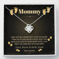 To My Mommy, I Love You From Your Tummy Love Christmas Knot Necklace