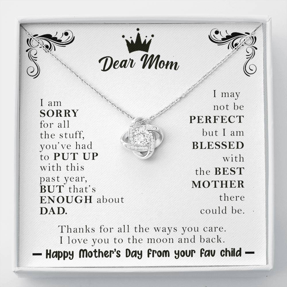 Dear Mom Happy Mother's Day From Your Fav Child Necklace