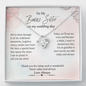 To My Badass Sister On My Wedding Day | Jewelry Gift for Sister of the Bride | Wedding Day Gift for Sister of the Bride Love Knot Necklace