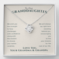 To Our Granddaughter Live Your Dreams Love Knot Necklace | Gift From Grandma & Grandpa | Granddaughter Birthday, Granddaughter Graduation