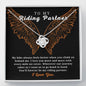 To My Riding Partner Harley Davidson Lovers Cubic Zirconia Necklace Gift, Bikers Necklace Motorcycle Gifts For Women, Gifts For Motorcycle Riders