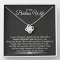 To My Badass Wife Living The Dream Cubic Zirconia Necklace | Anniversary Gift For Wife, Gift for Wife Birthday, Christmas Gift For Wife