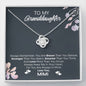 To My Granddaughter, "You Are Braver" Love Knot from Mimi | Granddaughter Christmas, Birthday, Graduation Gift