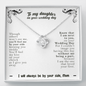 To My Daughter on Wedding Day from Mother in Heaven Love Knot Necklace | Gift from Deceased Mother of the Bride | Gift from Mother In Heaven on Wedding day
