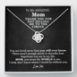 Funny To My Mom Gift Love Knot Necklace | Funny Mothers Day Message Card | Gift for Mother's Birthday