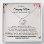 To My Amazing Mom On My Wedding Day Love Knot Necklace Gift / Mother of the Groom Gift From Groom / Wedding Gift For Mom / Groom Gift To Mom