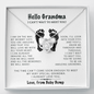 To My Amazing Future Grandma Love Knot Necklace, Pregnancy Reveal Gift, Gift for Grandmother To Be