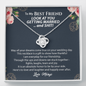 To My Best Friend Funny Wedding Day Gift Necklace | Best Friend of the Bride Necklace, Best Friend to Bride Gift, Bride Jewelry Gift