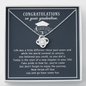 Congratulations On Your Graduation Love Knot Necklace, Gift for Graduation, Daughter/Niece Graduation Gift