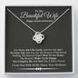 To My Beautiful Wife Happy 1st Year Anniversary Cubic Zirconia Necklace | Gift From Husband To Wife | 1st Year Anniversary Gift