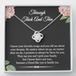 A Friend Like You Is Family Through Thick And Thin Love Knot Necklace | Unbiological Sister Necklace, Bonus Sister Gift | Gift for Bestie, Best Friend Gift
