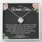 To My Weirdo Tribe Funny Love Knot Necklace | Unbiological Sister Necklace, Bonus Sister Gift | Gift for Bestie, Best Friend Gift