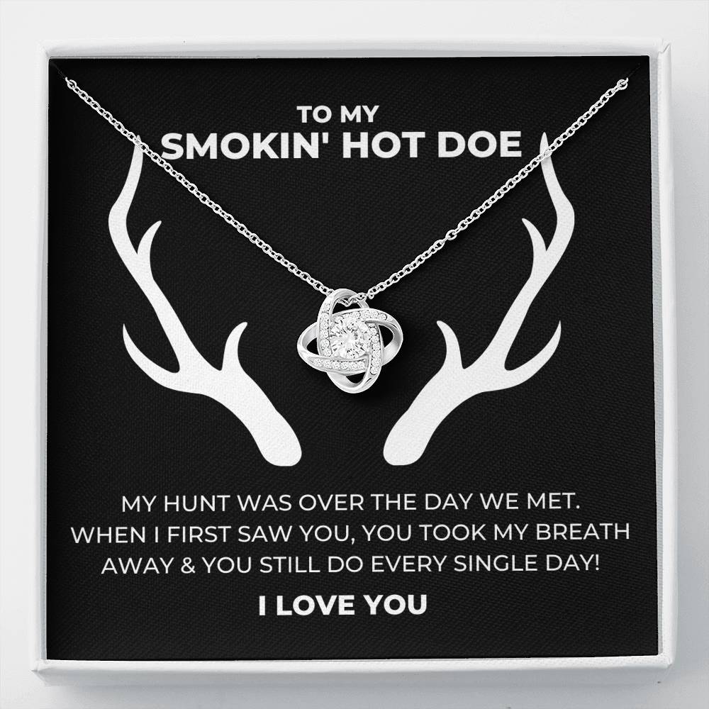 To My Smokin' Hot Doe Knotted Love Necklace
