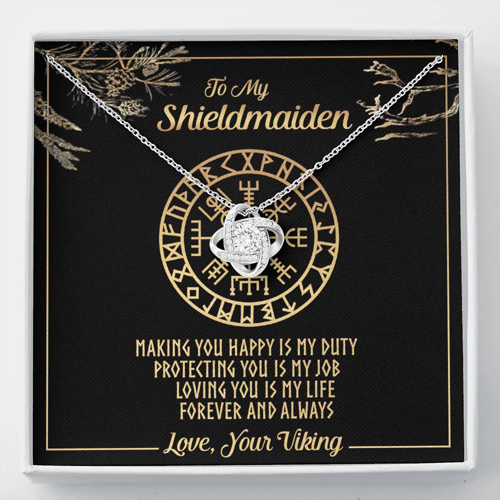 To My Shieldmaiden, Protecting You Is My Duty Necklace
