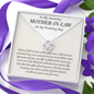 To My Amazing Mother-In-Law On My Wedding Day Love Knot Necklace Gift | Mother In Law Wedding Gift From Bride | Mother of the Groom Necklace | Future Mother in Law Wedding Gift | Sentimental Gift For Mother-In-Law
