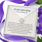 To My New Mom On My Wedding Day Love Knot Necklace Gift | Mother In Law Wedding Gift From Bride | Mother of the Groom Necklace | Future Mother in Law Wedding Gift | Sentimental Gift For Mother-In-Law
