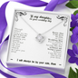 To My Daughter on Wedding Day from Mother in Heaven Love Knot Necklace | Gift from Deceased Mother of the Bride | Gift from Mother In Heaven on Wedding day