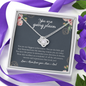 To my Daughter, You Are Going Places Love Knot Necklace | Gift for Daughter From Mom & Dad | Motivational Gift for my Daughter From your parents