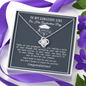 To My Gorgeous Girl Love Knot Necklace, Gift for Graduation, Daughter/Niece Graduation Gift