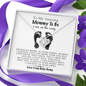 Mommy I Am On The Way Love Knot Necklace | Mom To Be Gift, Pregnancy Gift for Mom To Be, Mommy Gift From Baby Bump