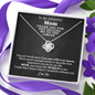 Funny To My Mom Gift Love Knot Necklace | Funny Mothers Day Message Card | Gift for Mother's Birthday