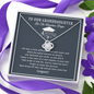 To Our Granddaughter Love Knot Necklace, Gift for Graduation, Grandparents Graduation Gift