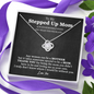Unbiological Mom Love Knot Necklace | Stepped Up Mom, Bonus Mom, Foster Mom, Stepmom, Mother In Law Card Mother's Day Gift