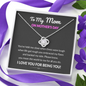 To My Mom I Love You For Being You Love Knot Necklace | Gift to Mom from Daughter/Son | Mother's Day Gift to Mom