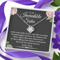To My Incredible Sister Funny Love Knot Necklace | Unbiological Sister Necklace, Bonus Sister Gift | Gift for Bestie, Best Friend Gift