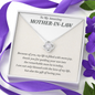To My Amazing Mother-In-Law Love Knot Necklace Gift | Mother In Law Wedding Gift From Bride | Mother of the Groom Necklace | Future Mother in Law Wedding Gift | Sentimental Gift For Mother-In-Law