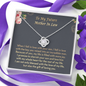 To My Future Mother In Law I Promise To Cherish Your Son Love Knot Necklace | Mother In Law Gift | Bride to Mother In Law Gift