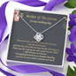 Mother Of The Groom My Life Is Filled With More Joy Love Knot Necklace | Mother In Law Gift |  Bride to Mother In Law Gift