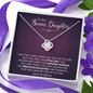To My Bonus Daughter You Are My Biggest Achievement Love Knot Necklace | Bonus Daughter Birthday, Christmas, Graduation Gift