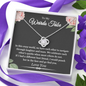 To My Weirdo Tribe Funny Love Knot Necklace | Unbiological Sister Necklace, Bonus Sister Gift | Gift for Bestie, Best Friend Gift